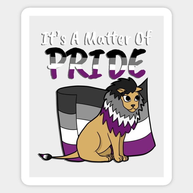 Asexual Pride Lion- With Text Sticker by marzipanpond